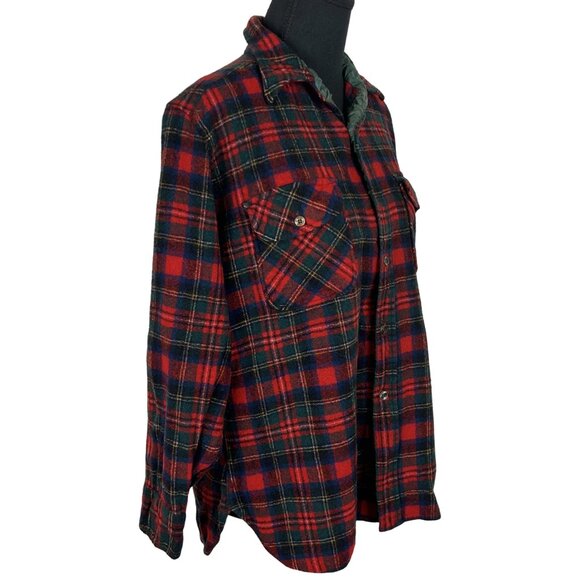 VINTAGE 60s Pendleton Wool Plaid Button-Down Shirt - Picture 4 of 8